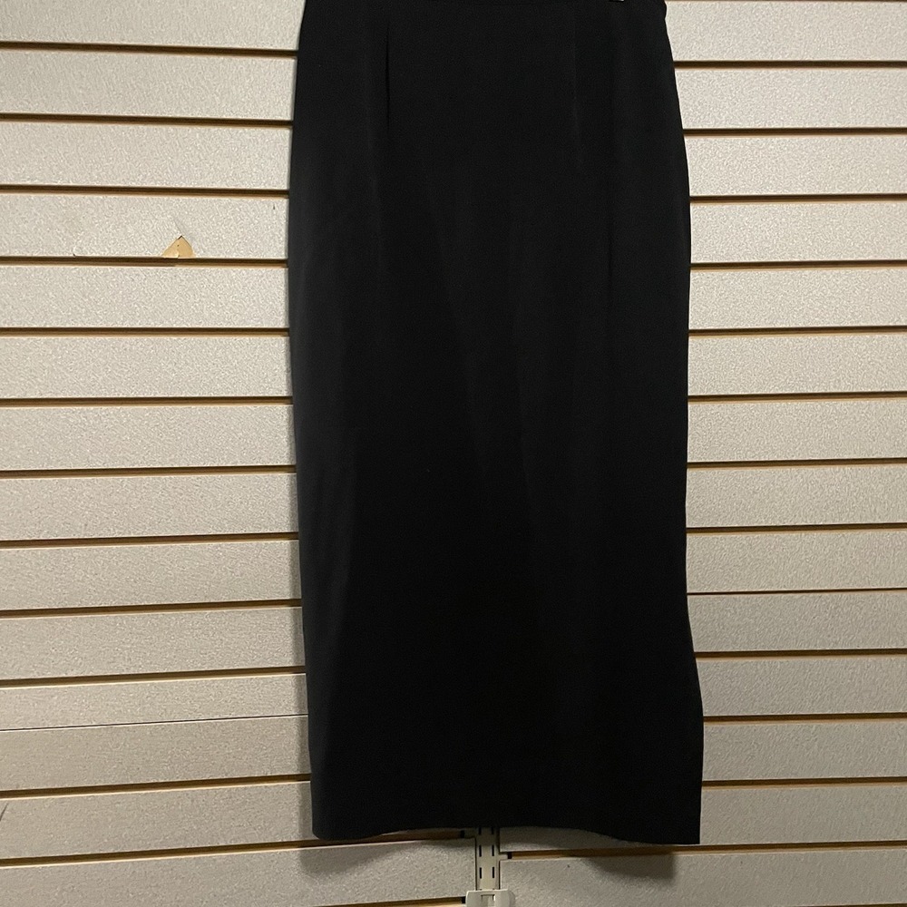 Westbound 16 W Long Black Velvet Skirt Lined Embroidery Stitches